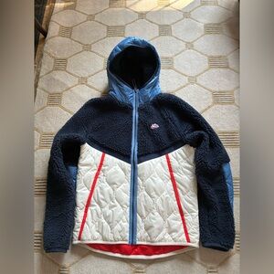 Nike Quilted Hooded Sherpa Fleece Jacket